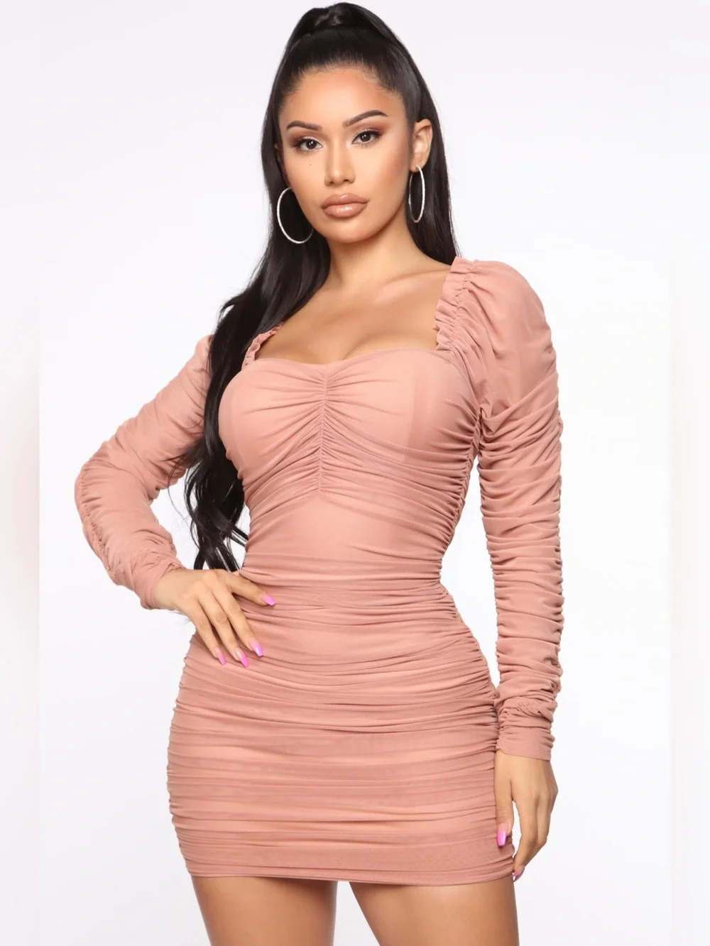 Mariah Ruched Mini Dress - Picture 5 of 6